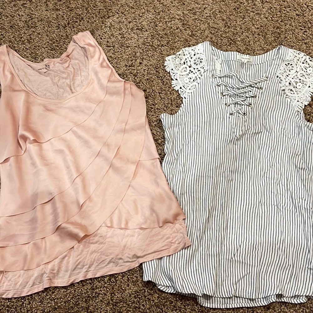 2 dressy tanks size small.